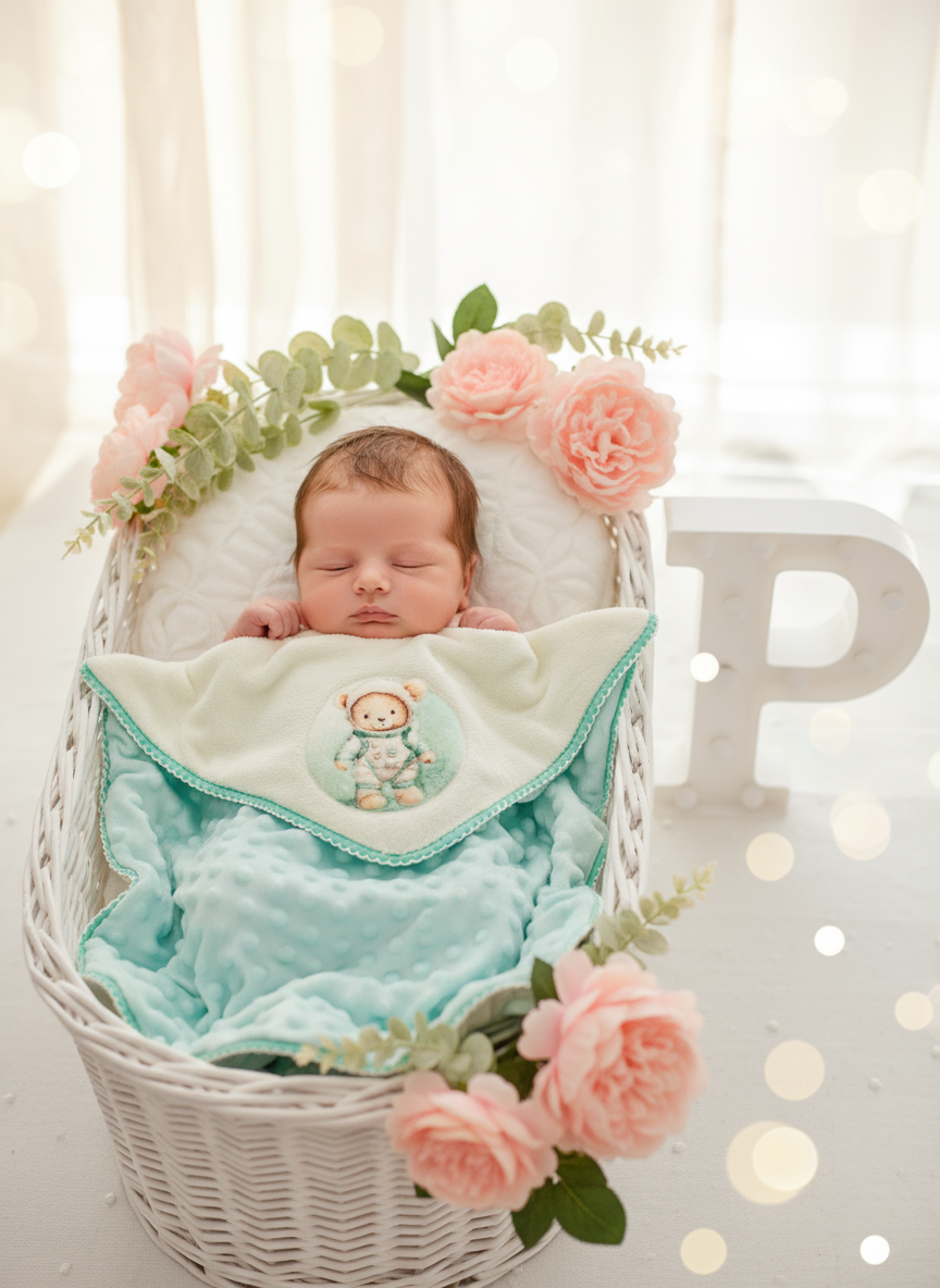 Manta quentinha tema Astronauta