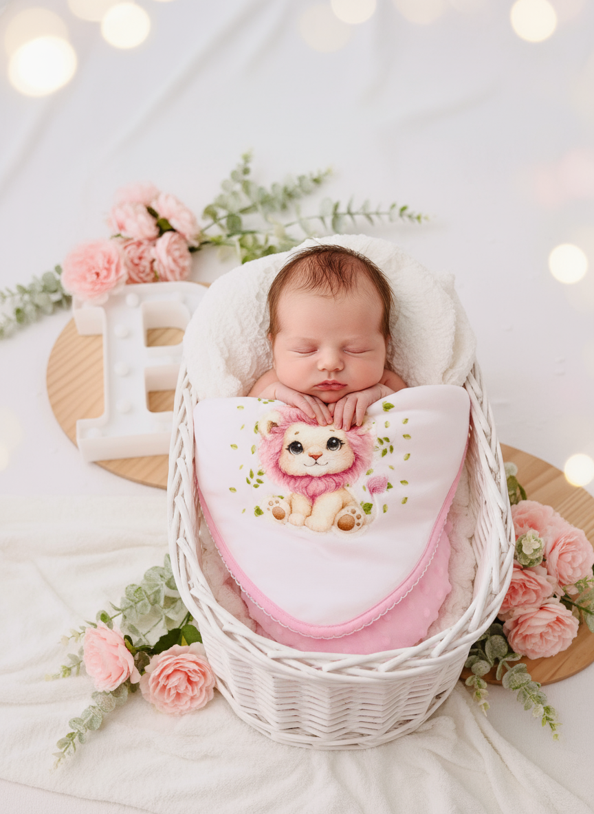 Manta quentinha tema Leão com pêlo