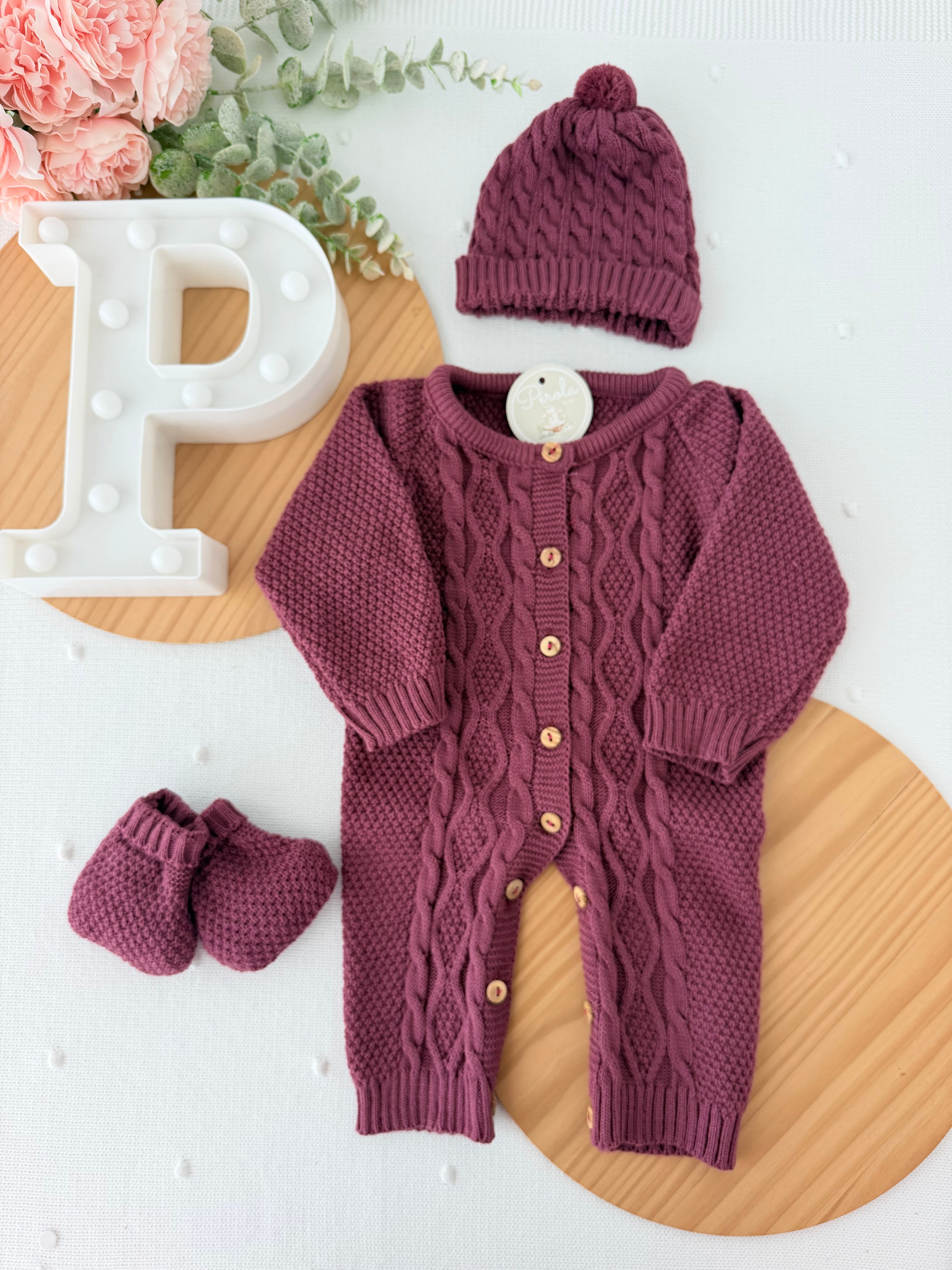 Conjunto 3 peças: macacão, gorro e carapins 3M