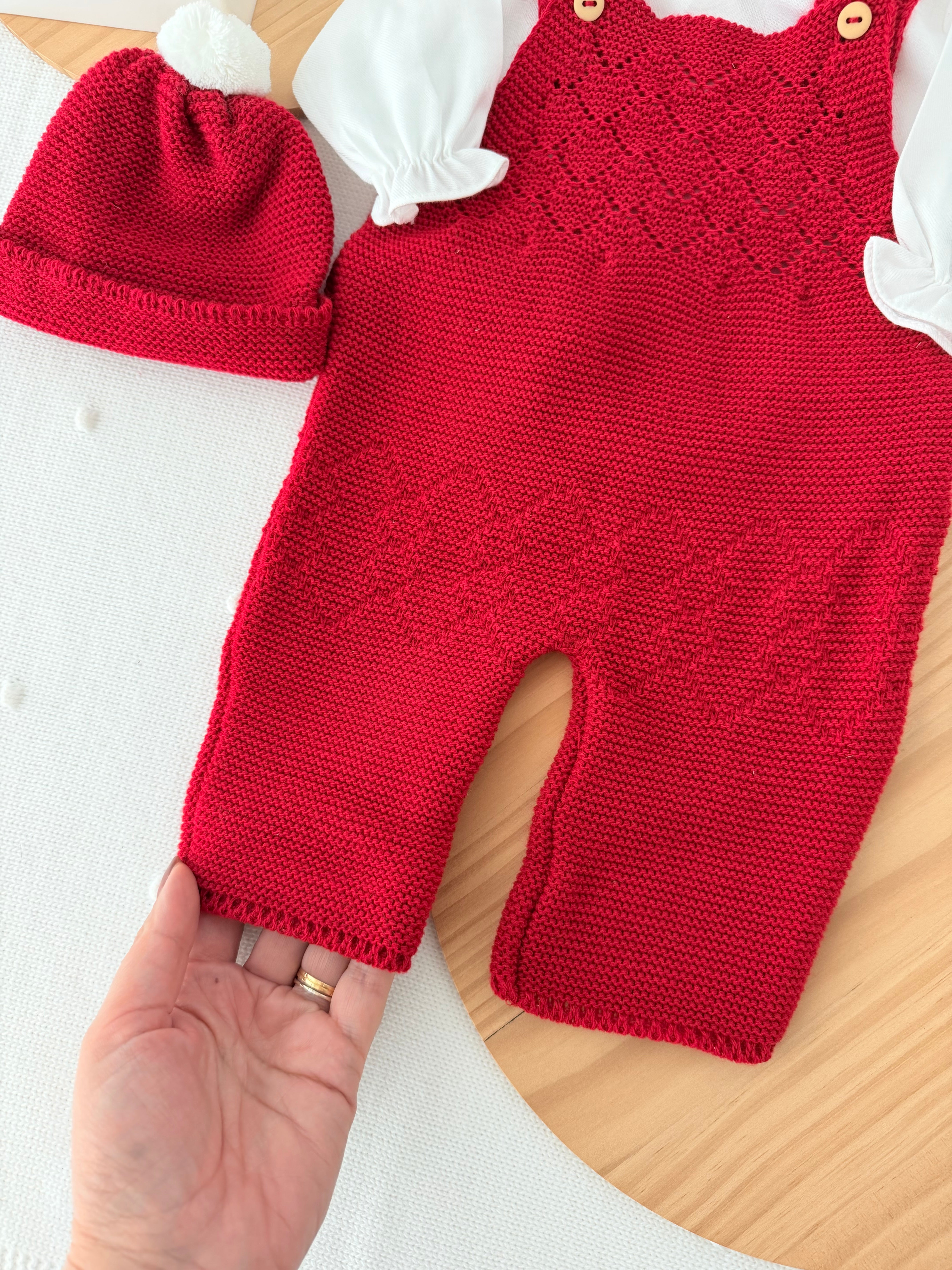 Saída maternidade menino vermelho- Outono/Inverno