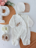 Babygrow corações em veludo