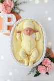 Baby Box Amarelo- Pack Saída de maternidade 4 peças(manta, babygrow, gorro e carapins)