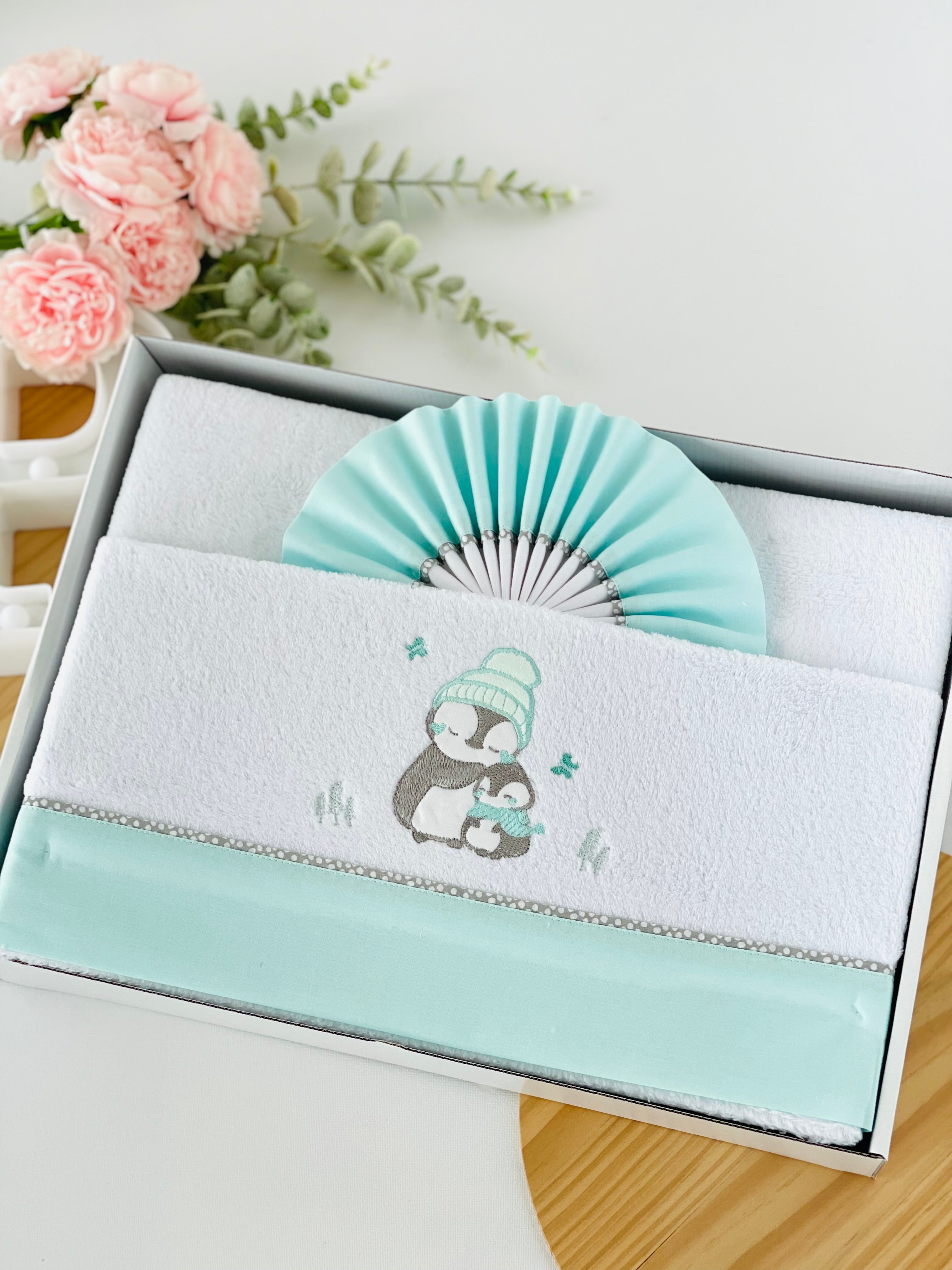 Lençóis coralina cama de grades pinguins