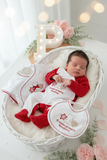 Conjunto primeira roupinha em vermelho - 6 peças