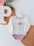 Conjunto rosa: camisola e tapa fraldas 1/3M