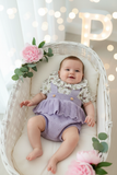 Fofo e blusa tema flores lilás 3-12M