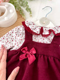 Conjunto Bordeaux Floral