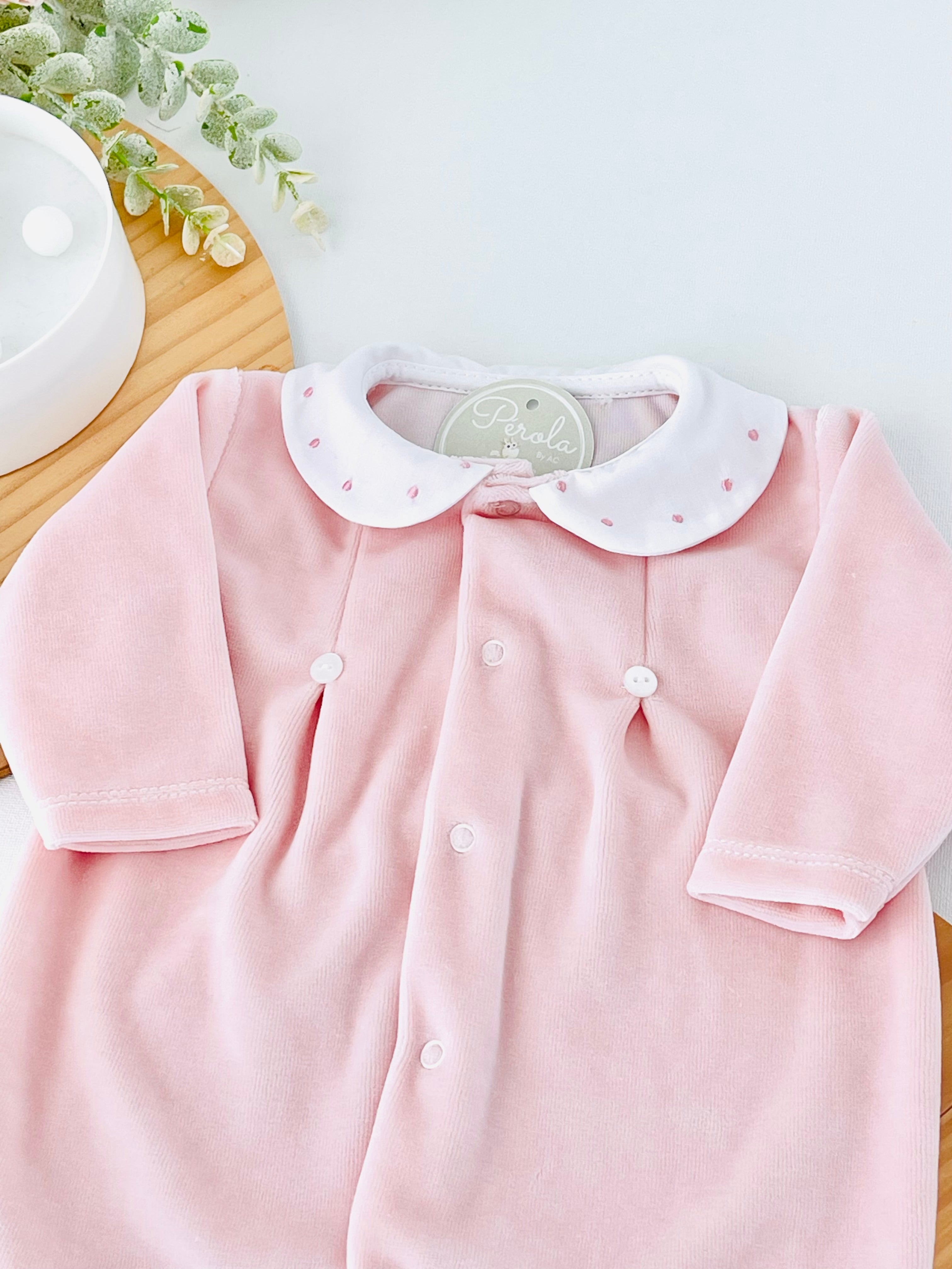 Babygrow bolinha VELUDO