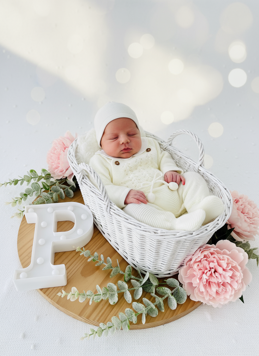 Saída de maternidade pompons