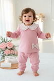 Conjunto rosa velho: túnica e calças 3 a 12M