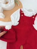 Saída maternidade vermelho menina Outono Inverno