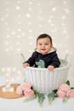 Conjunto dinossauro menino: camisola com capuz e calções