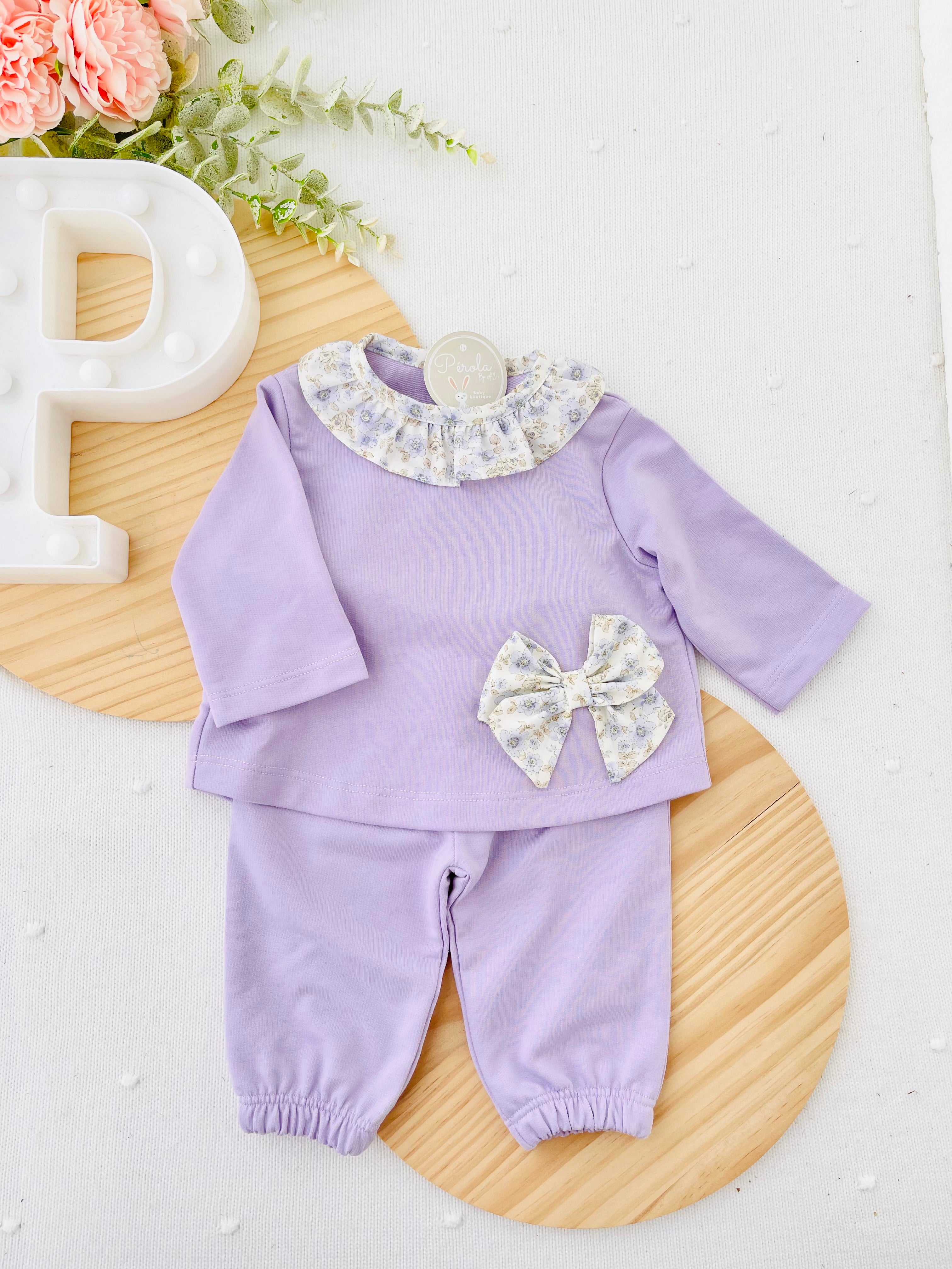 Fato de treino Lilás com golinha Primavera Verão
