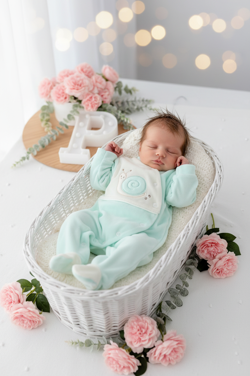 Babygrow caracol veludo
