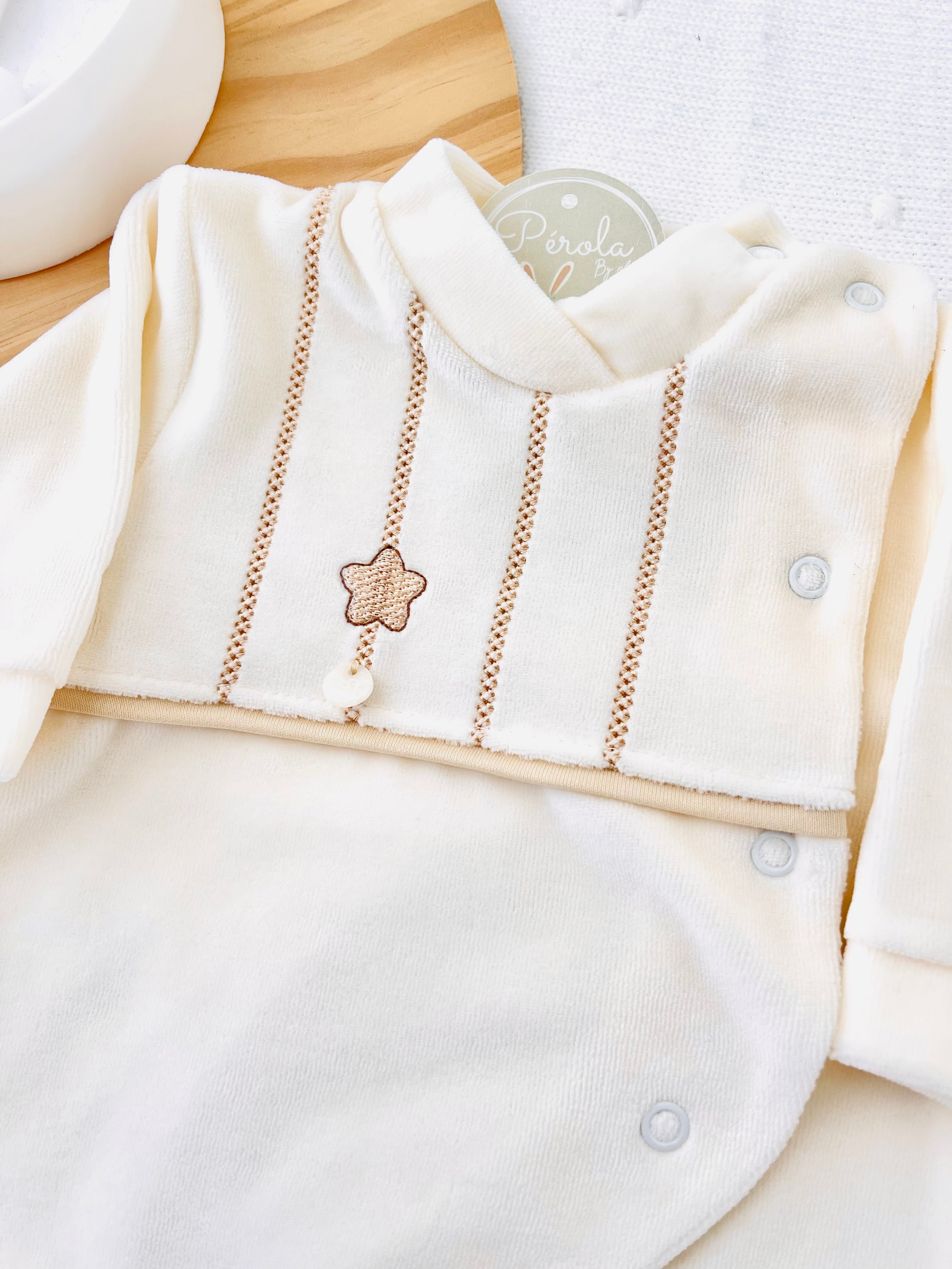 Babygrow Riscas em veludo