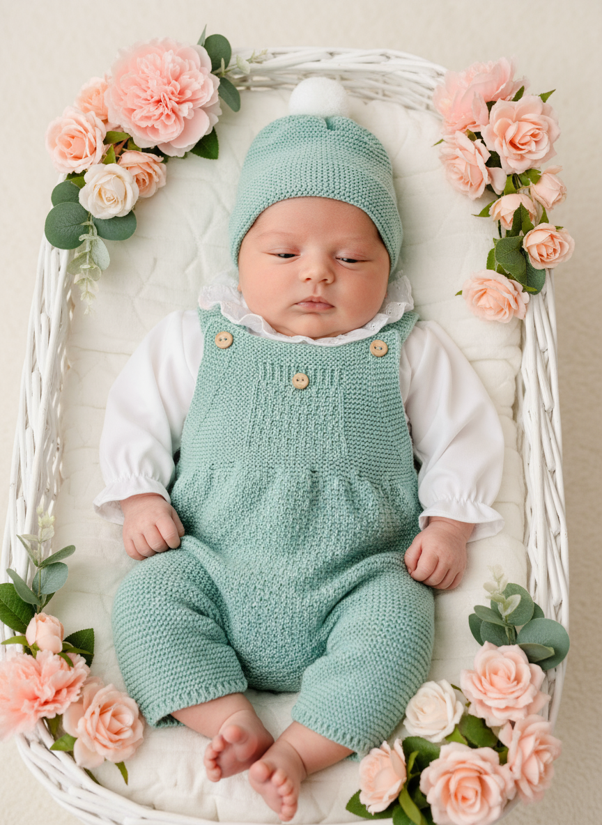 Conjunto recém nascido: 3peças Outono/Inverno