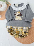 Conjunto cãozinho: camisola e saia com tapa fraldas