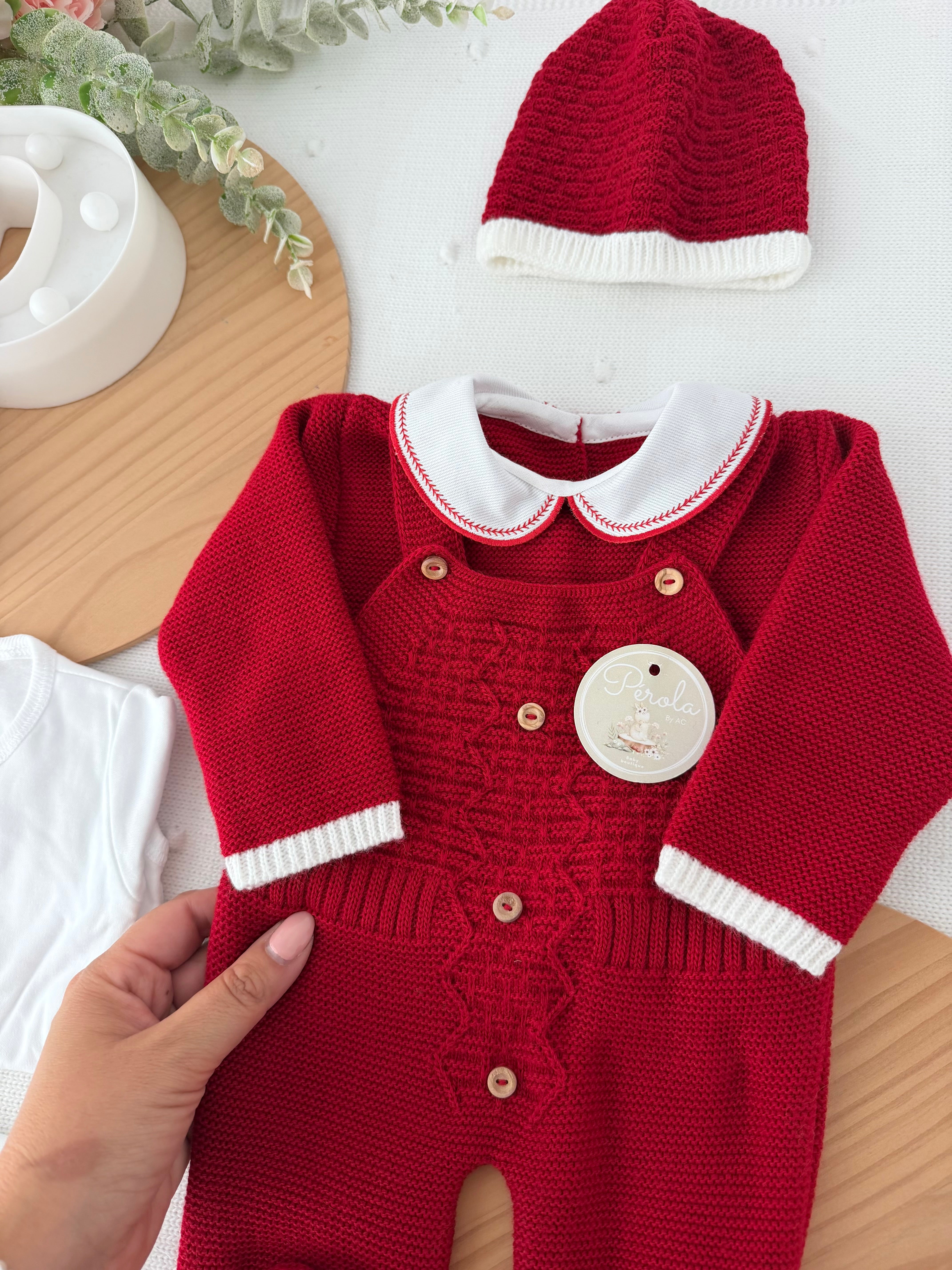 Pack Saída de Maternidade Vermelho · 5 Peças