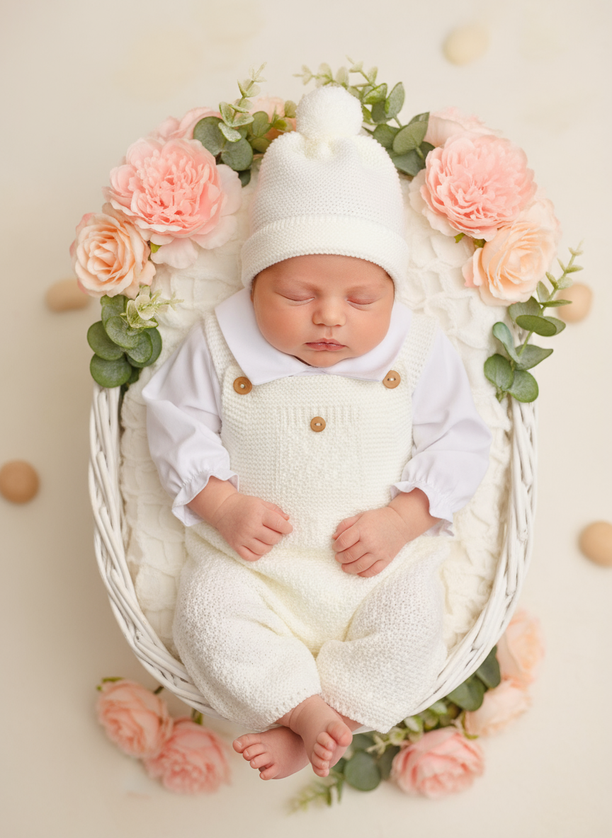 Saída maternidade menino: 3 peças Outono/Inverno