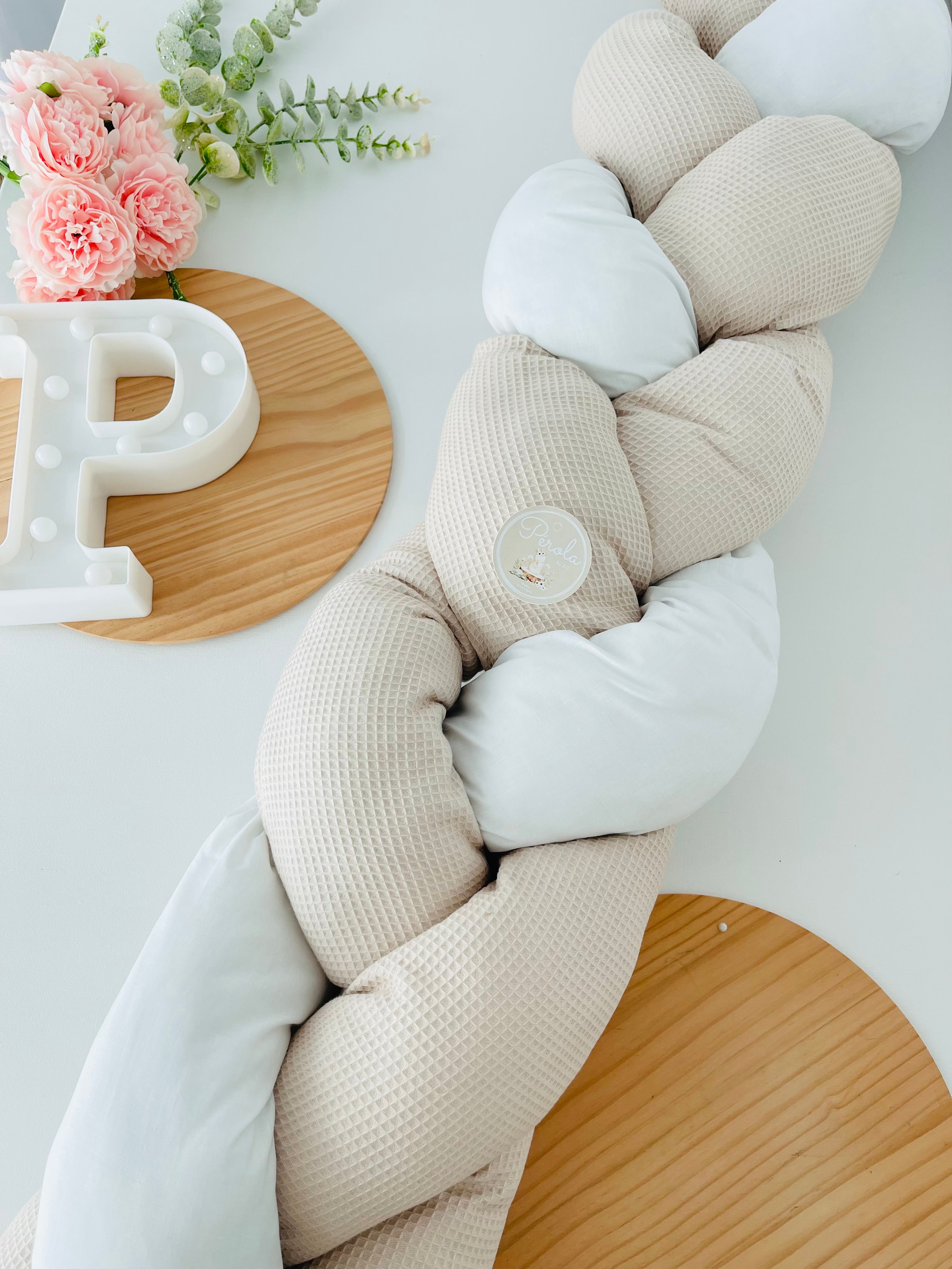 Trança para cama de grades/berço - tema favos