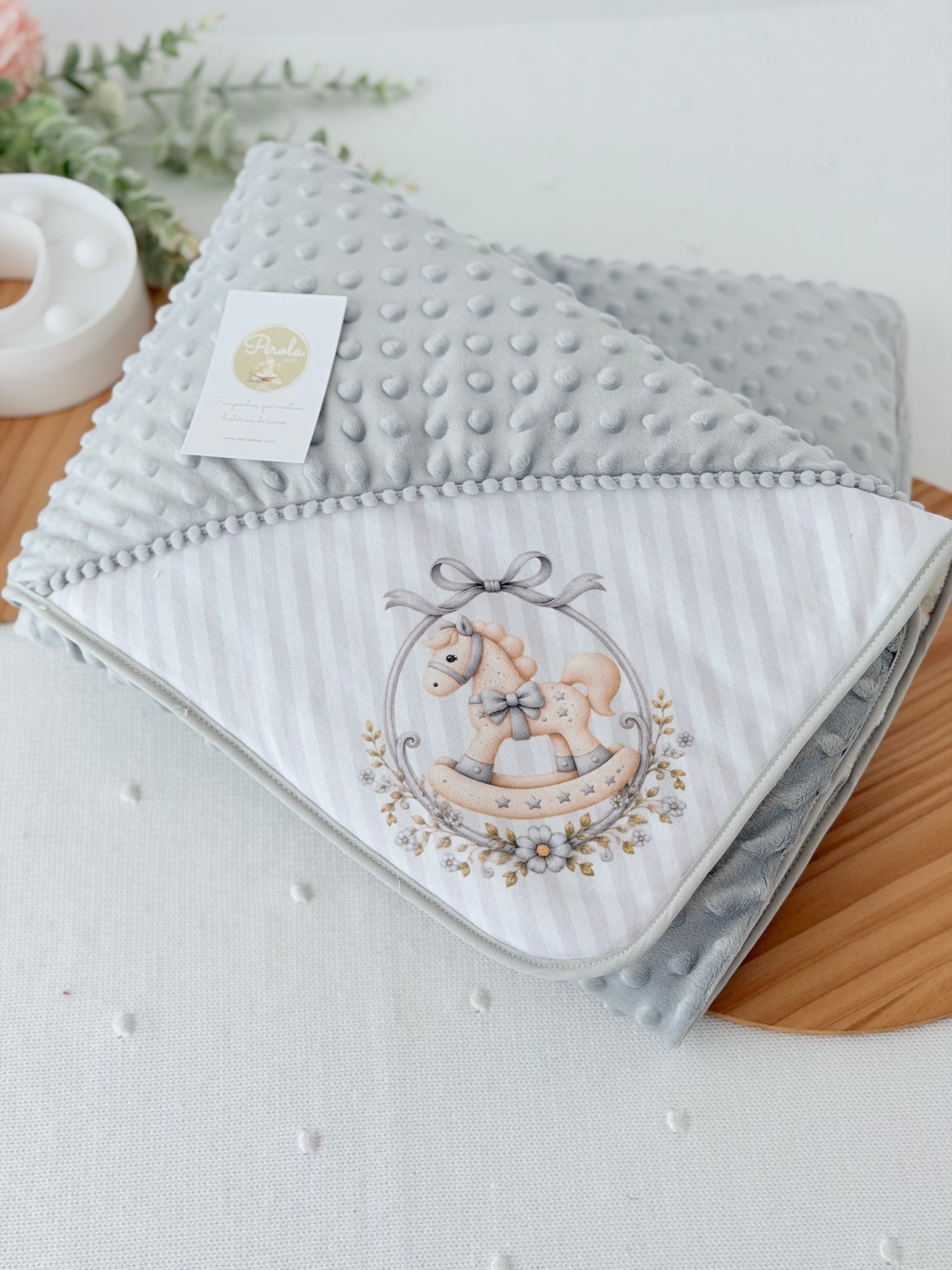 Manta dupla - tema cavalinho