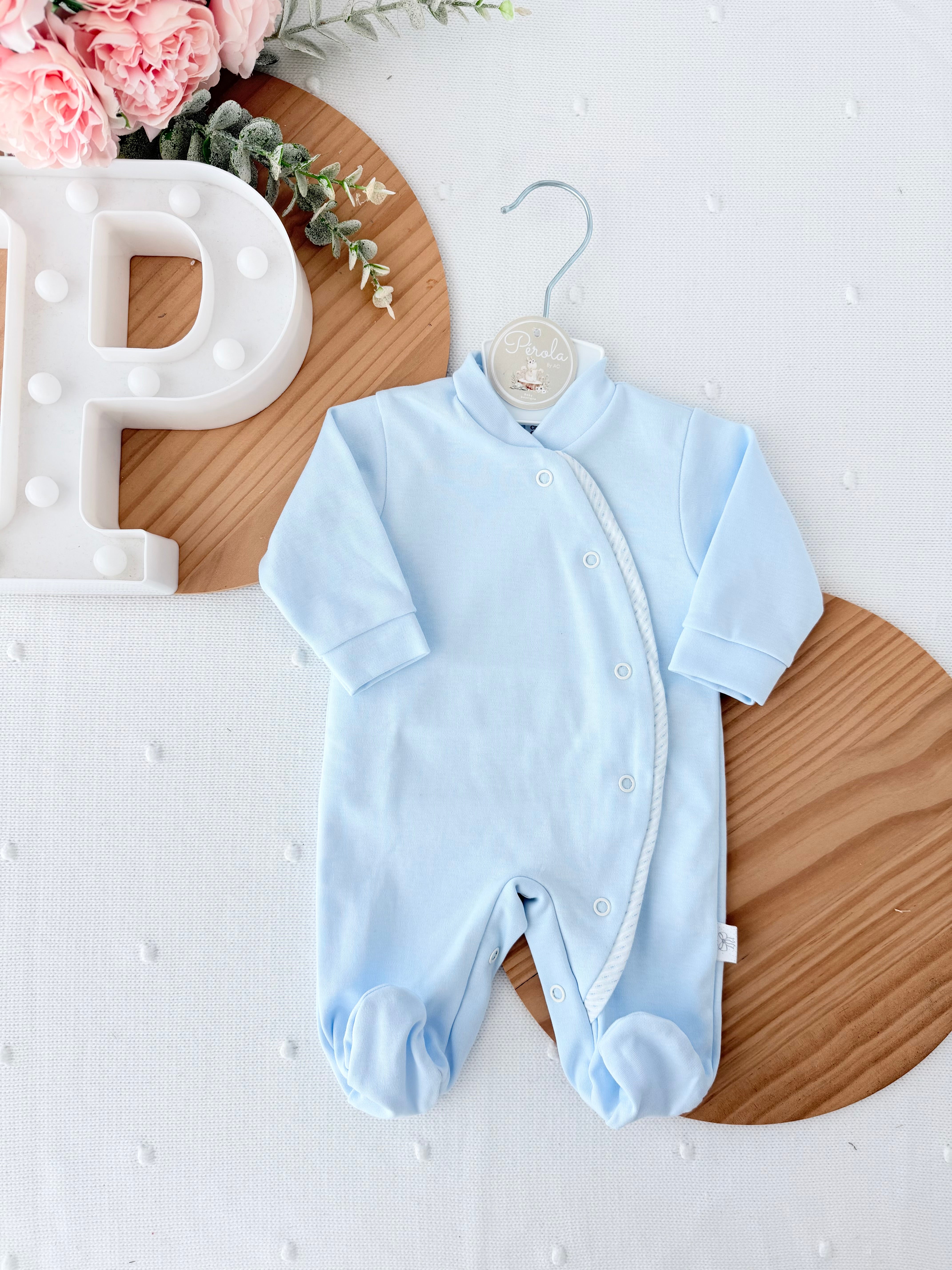 Babygrow Azul em algodão