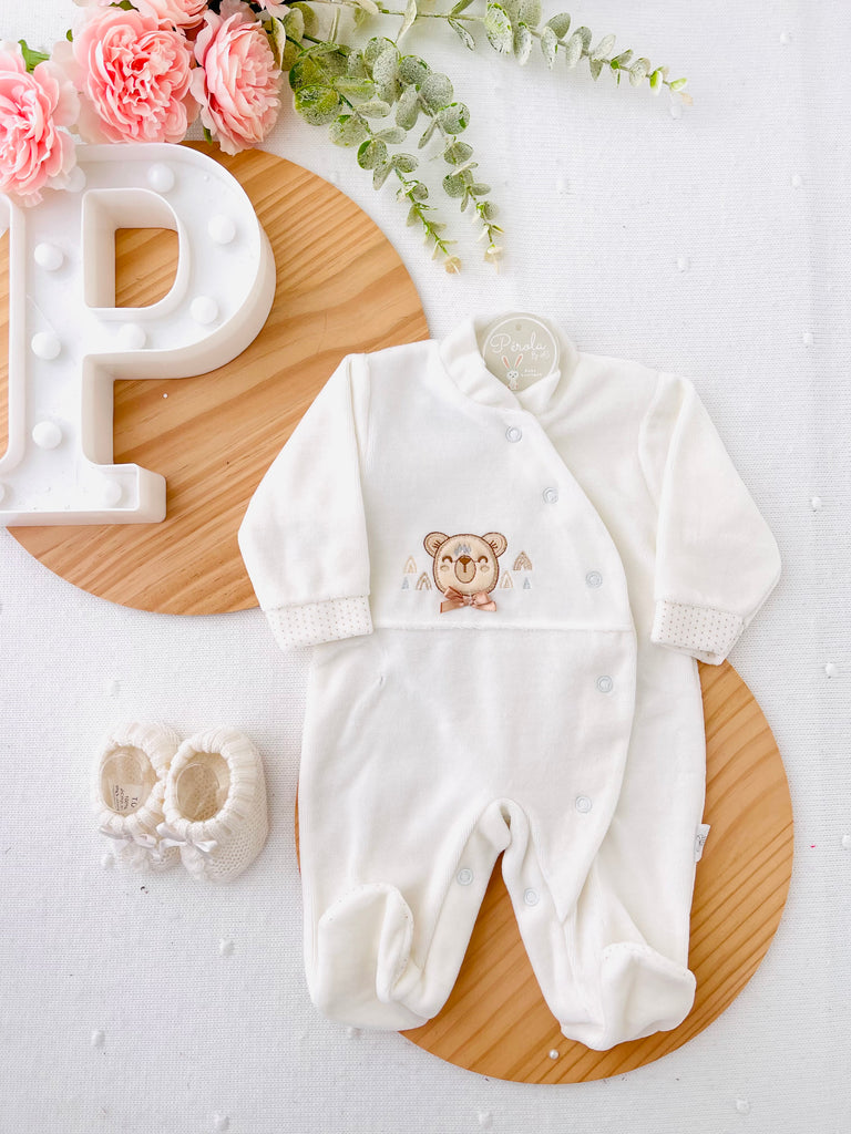 Babygrow tema ursinho unissexo em veludo
