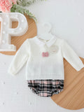 Conjunto rosa: camisola e tapa fraldas 1/3M