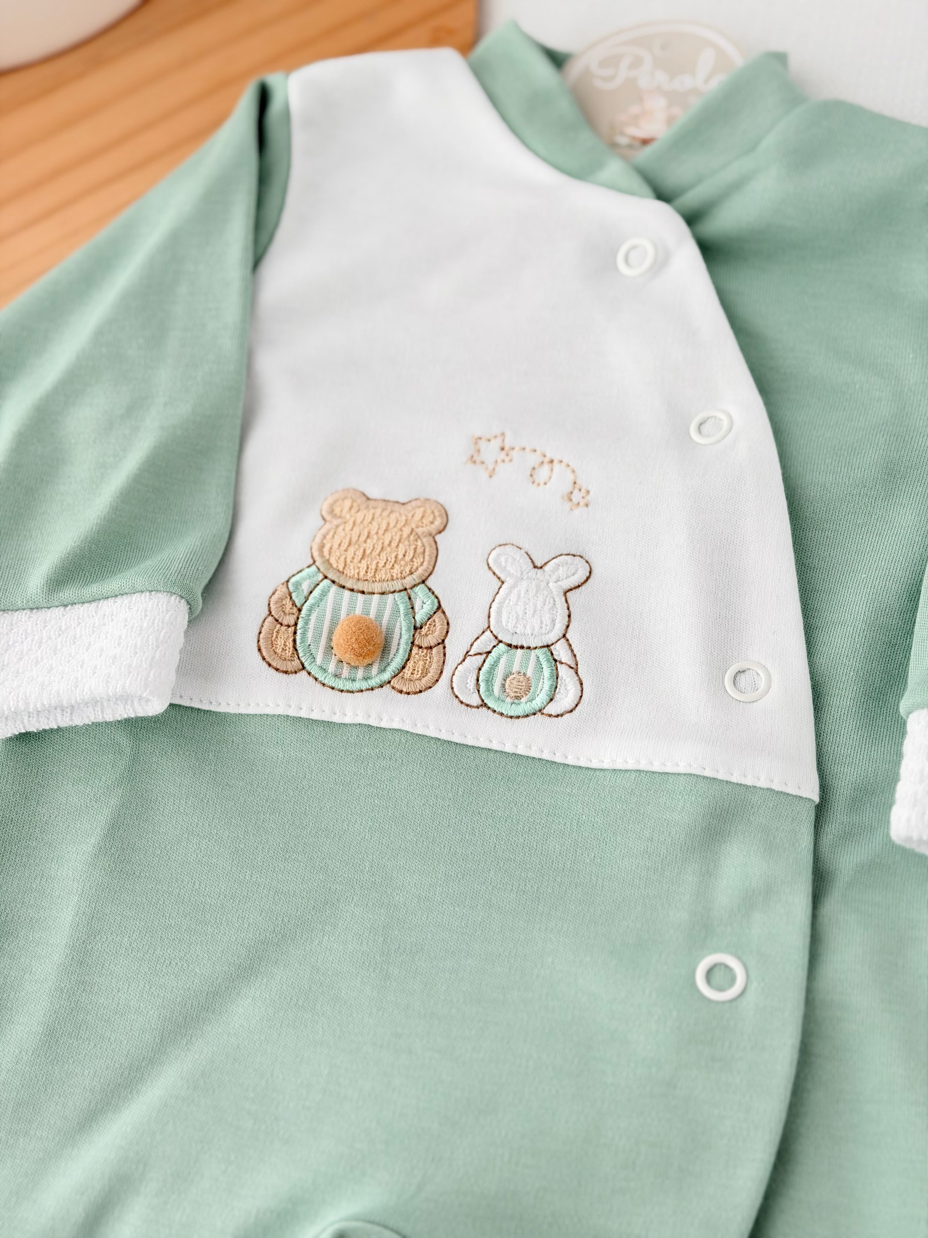 Babygrow pompom algodão