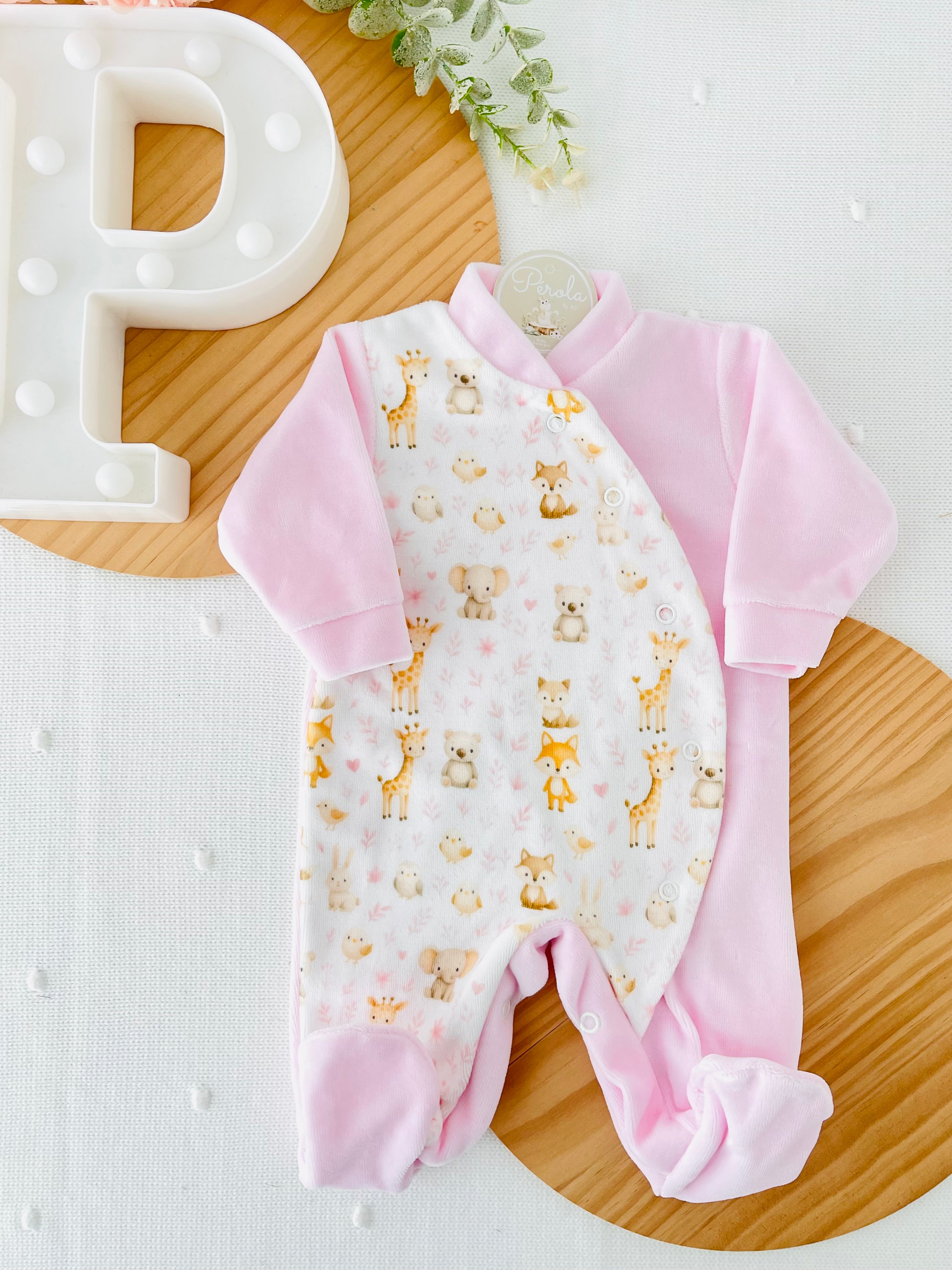 Babygrow tema animais amorosos