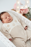 Babygrow Veludo Bebé com Estrelas Bordadas - Recém-Nascido