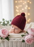 Gorro em malha com pompom