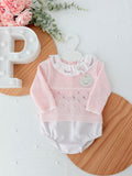 Conjunto rosa: camisola e tapa fraldas 1/3M