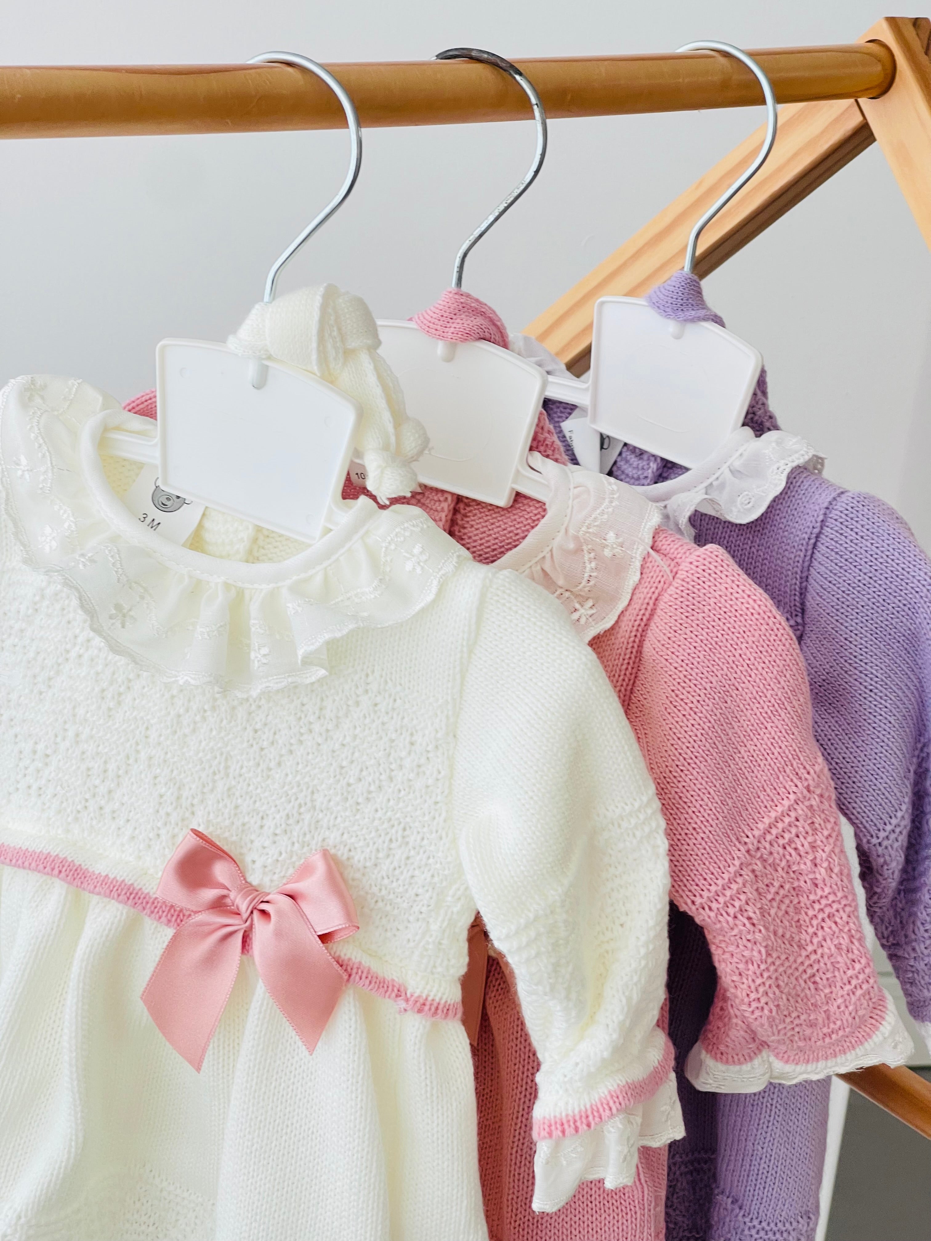 Vestido e touca Lilás  -Outono Inverno