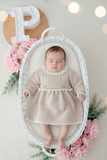 Vestido e touca bege - Outono Inverno