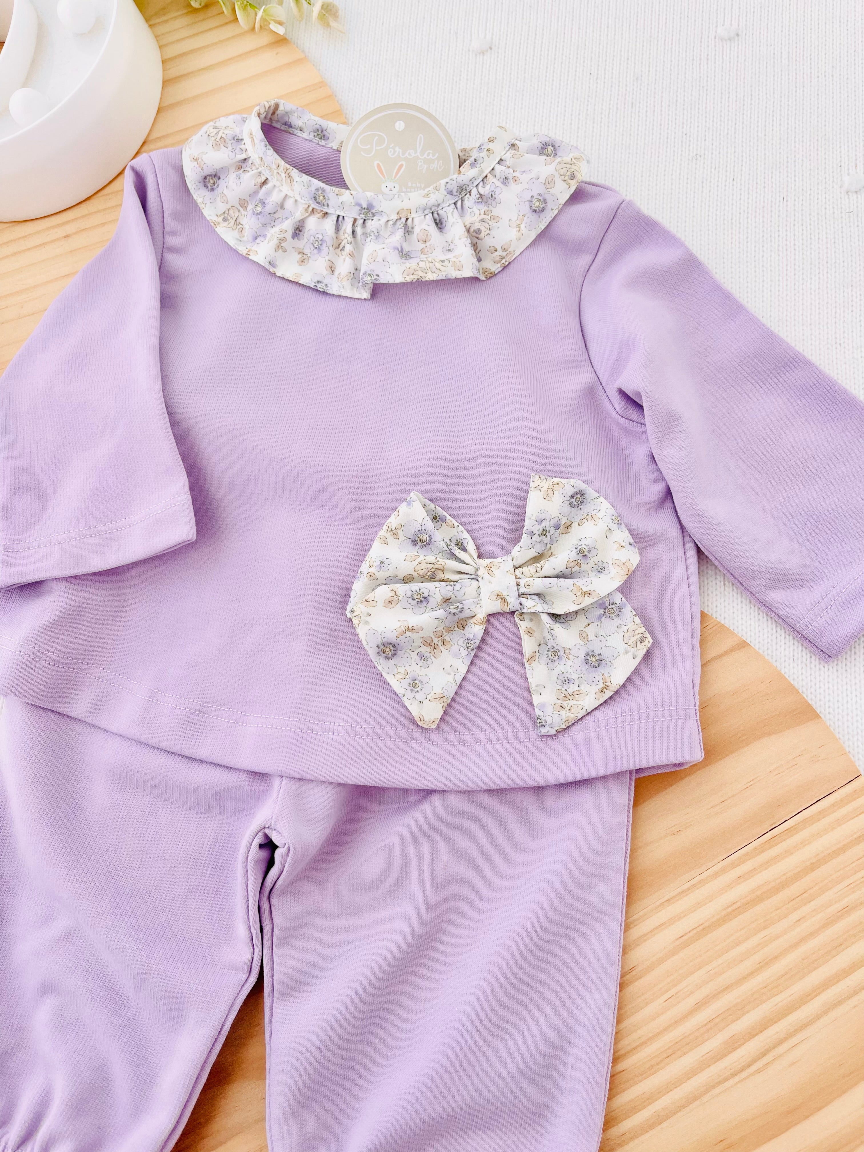Fato de treino Lilás com golinha Primavera Verão