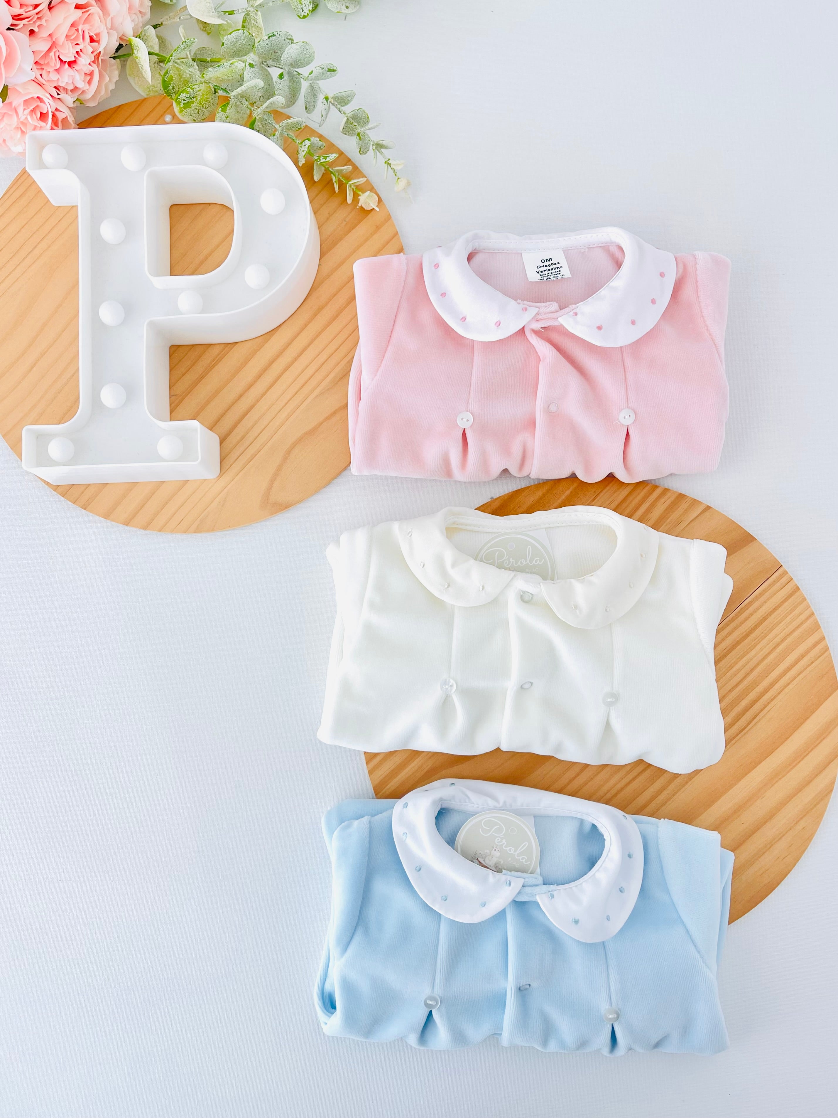 Babygrow bolinha VELUDO