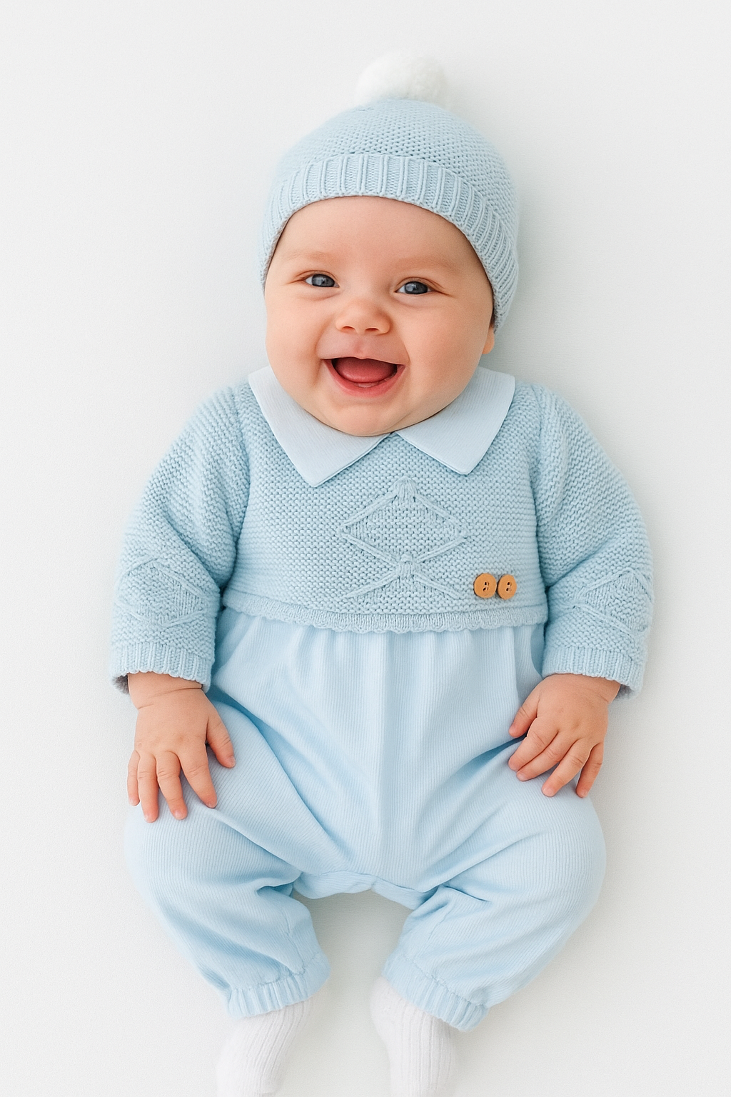 Conjunto quentinho: macacão e gorro