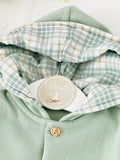Conjunto Bebé verde com Capuz - Camisola e Calças Cardadas (3-36m)