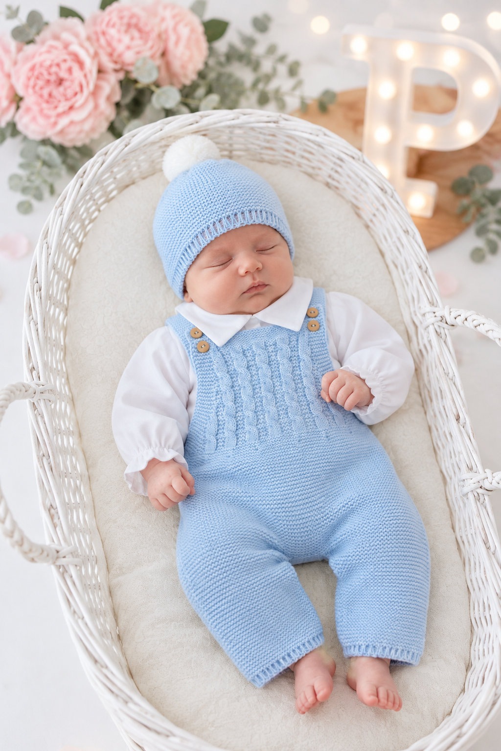 Saída maternidade menino azul   : 3 peças Outono/Inverno