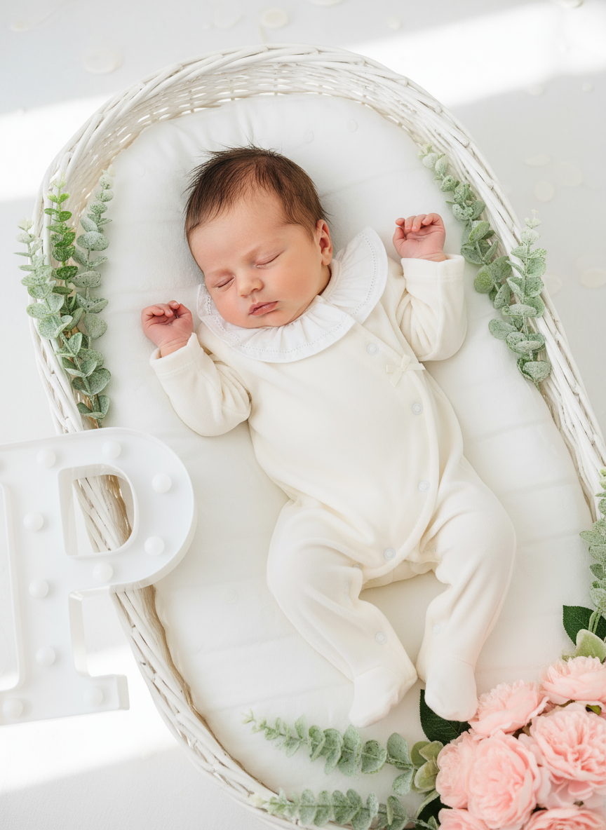 Babygrow Carinho em veludo com golinha grande