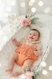Fofo e blusa tema flores laranja 3-12M