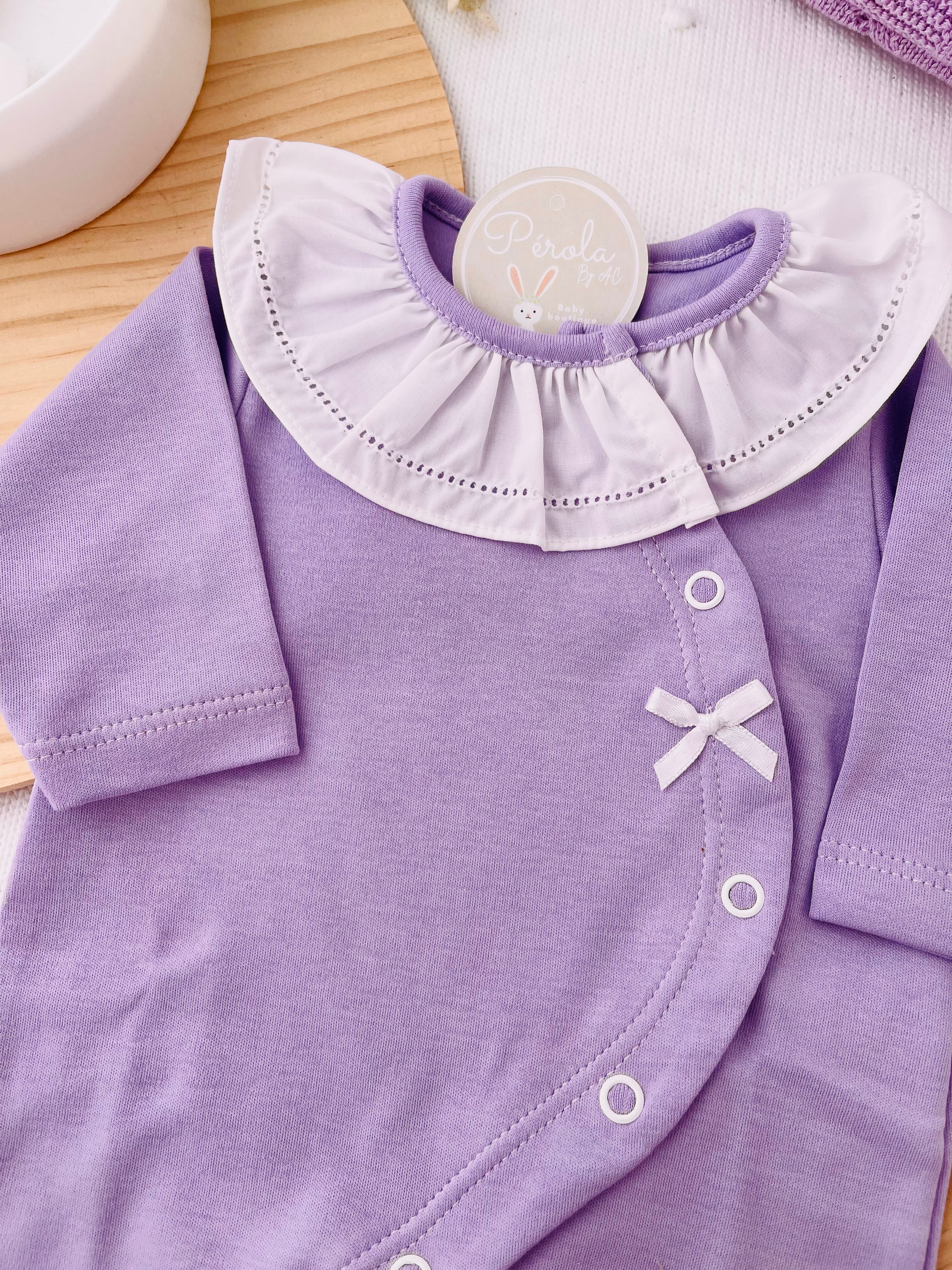 Babygrow carinho em ALGODÃO com golinha grande