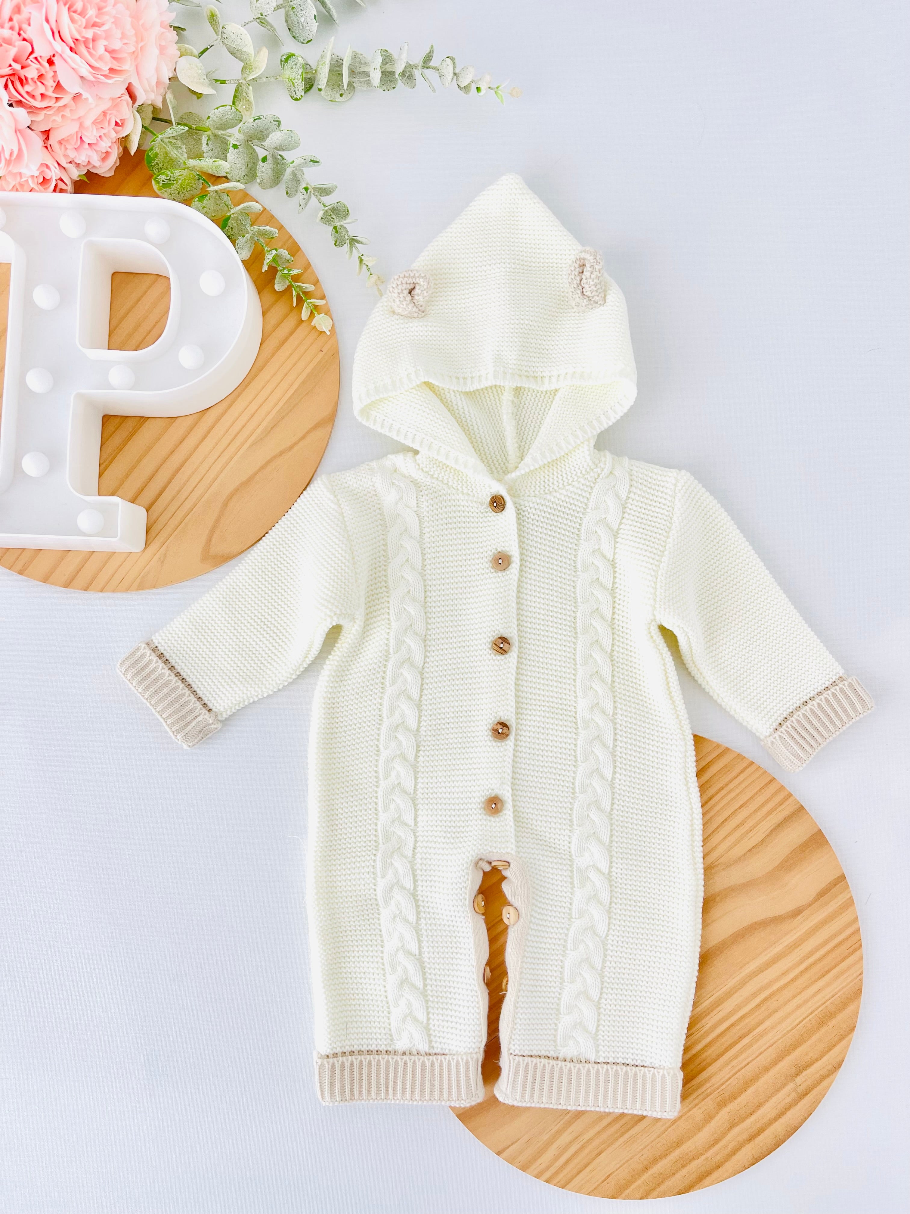 Macacão com orelhinhas unissexo