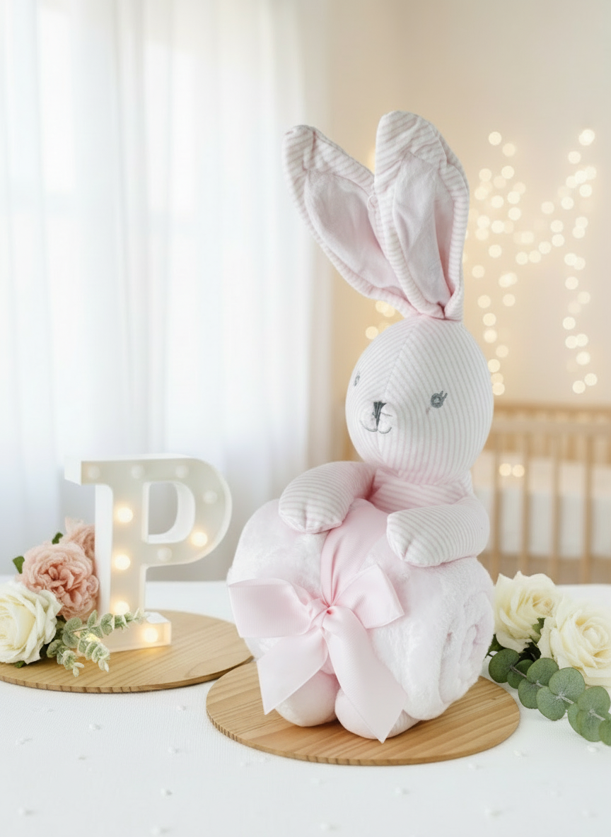 Peluche Coelho e manta