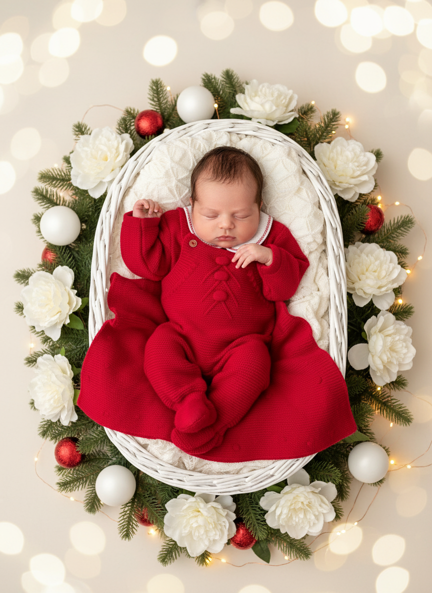 Saída de maternidade bolinhas: jardineiras, camisola e gorro