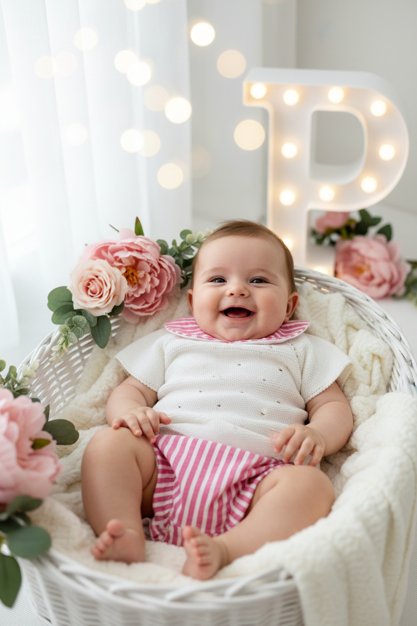 Conjunto riscas rosa: camisola e tapa fraldas