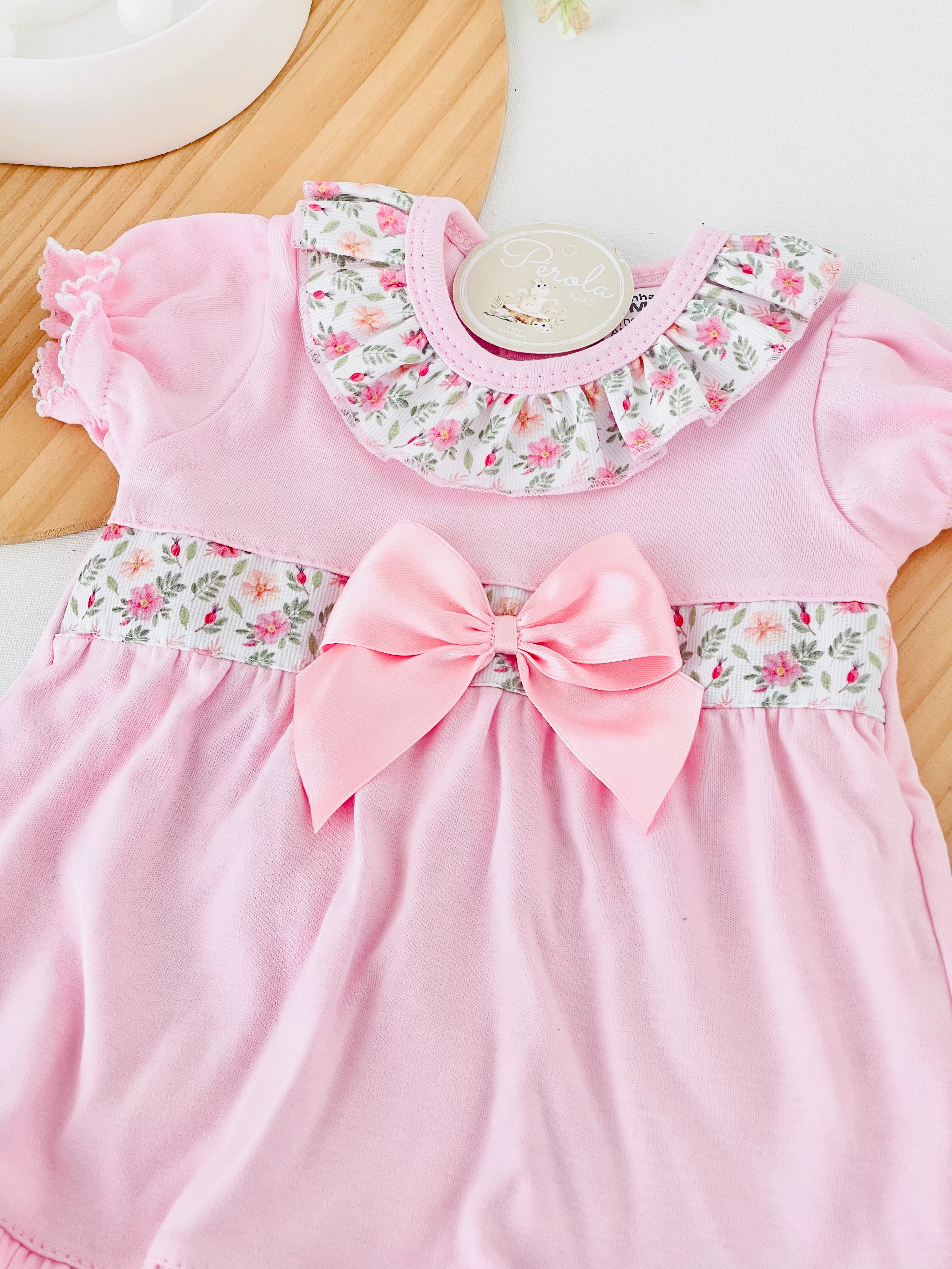 Vestido florzinhas em algodão