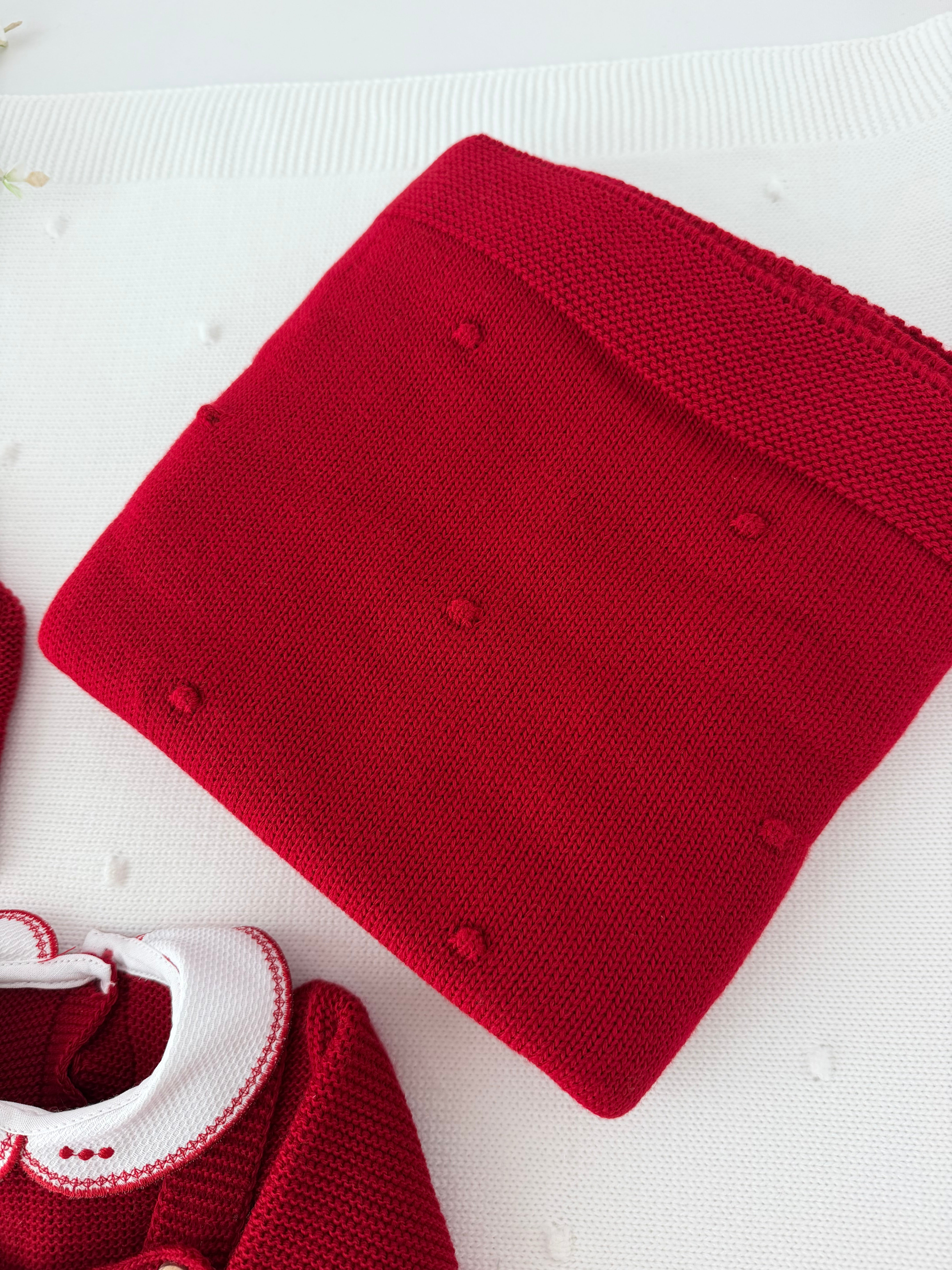 Pack saída de maternidade vermelho com manta
