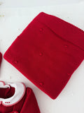 Pack saída de maternidade vermelho com manta
